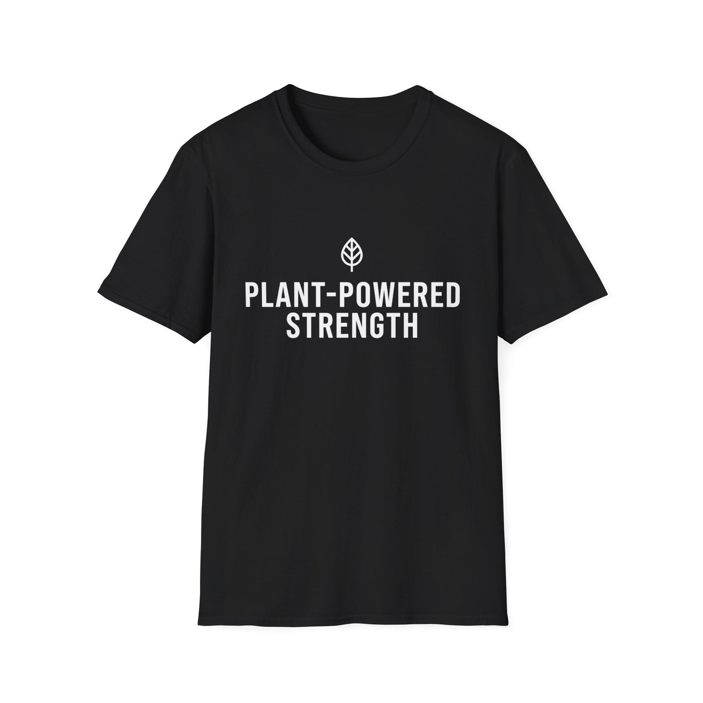 Plant-Powered Strength with Leaf Motif T-Shirt