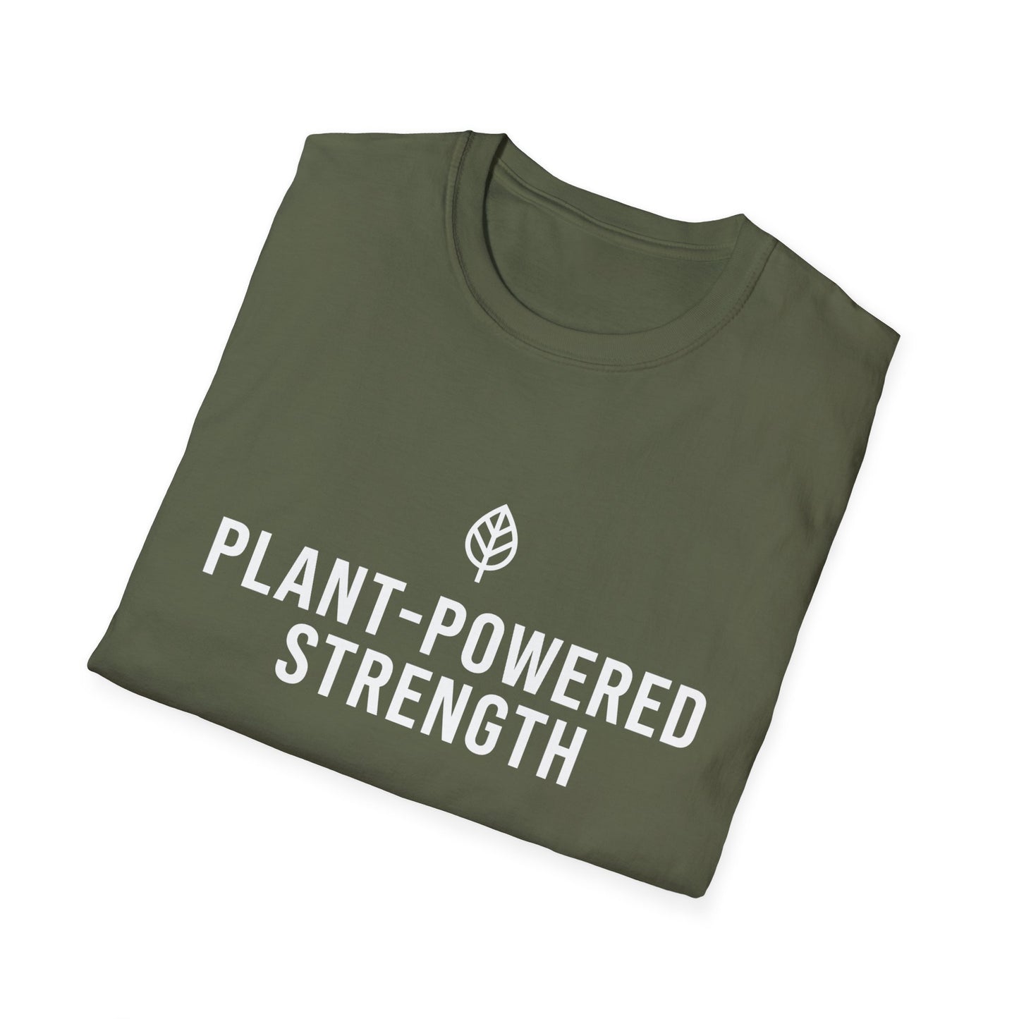 Plant-Powered Strength with Leaf Motif T-Shirt