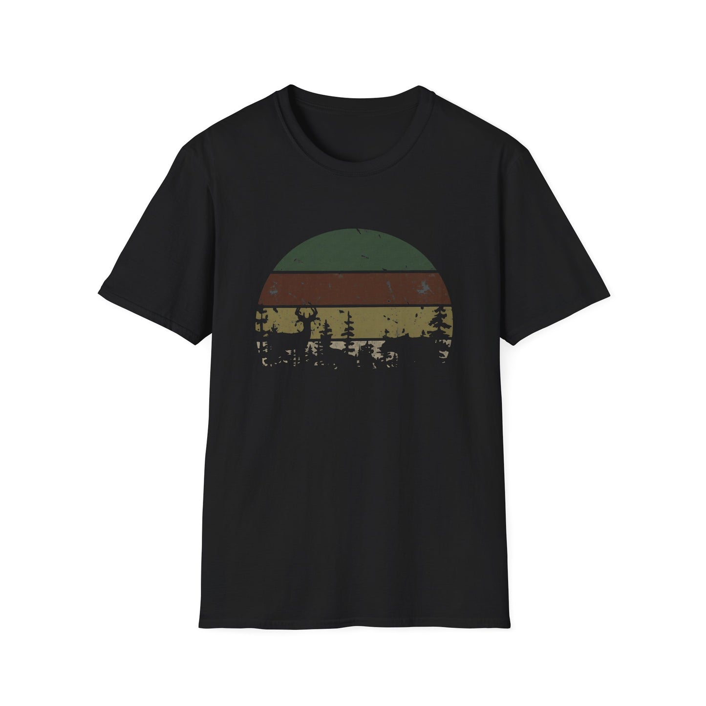 Rainbow Pattern Forest with Animals T-Shirt