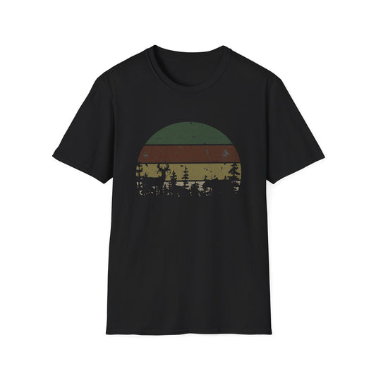 Rainbow Pattern Forest with Animals T-Shirt